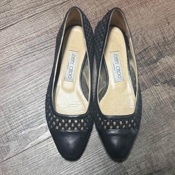 Jimmy Choo Shoes - Jimmy Choo Black Mesh Flats
